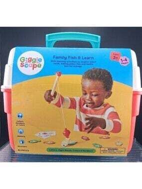 Gigglescape Family Fish & Learn Educational Fishing Game Set